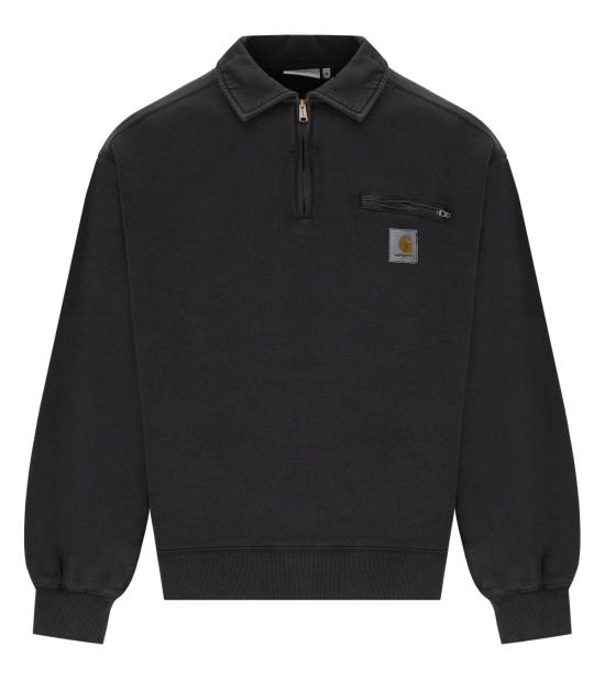 26SS 칼하트 WIP 하프 집 디트로이트 스웨트셔츠 I036350 8906 XS Black