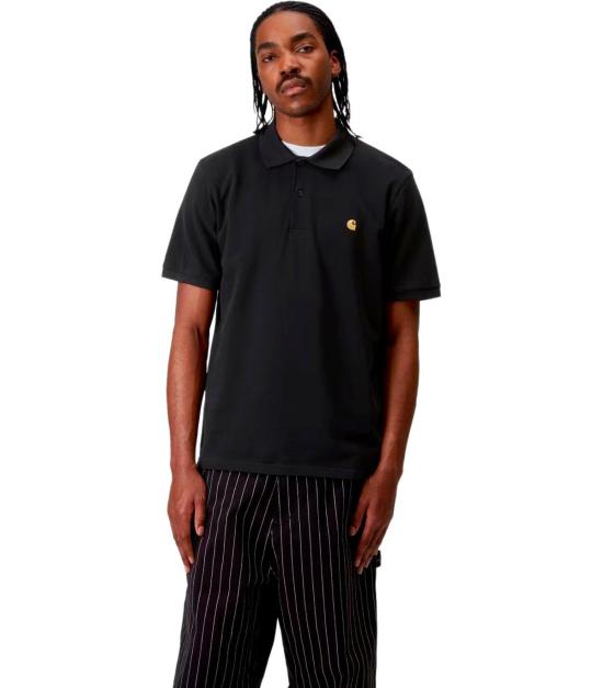 26SS 칼하트 WIP 숏슬리브 체이스 피케 폴로 I023807 00FXX XS Black - CARHARTT WIP