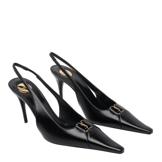 26SS 생로랑 베이비론 브레테유 슬링백 펌프스 806685 AAEHI1000 Black - SAINT LAURENT