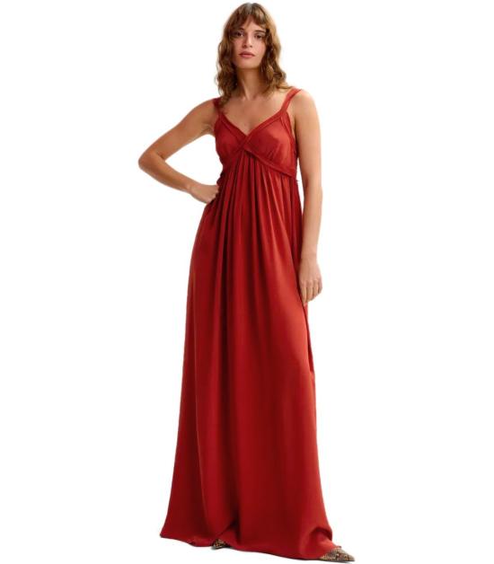 26SS 에센셜앤트워프 롱 원피스 JACOBEAN BU09 34 Orange - ESSENTIEL ANTWERP