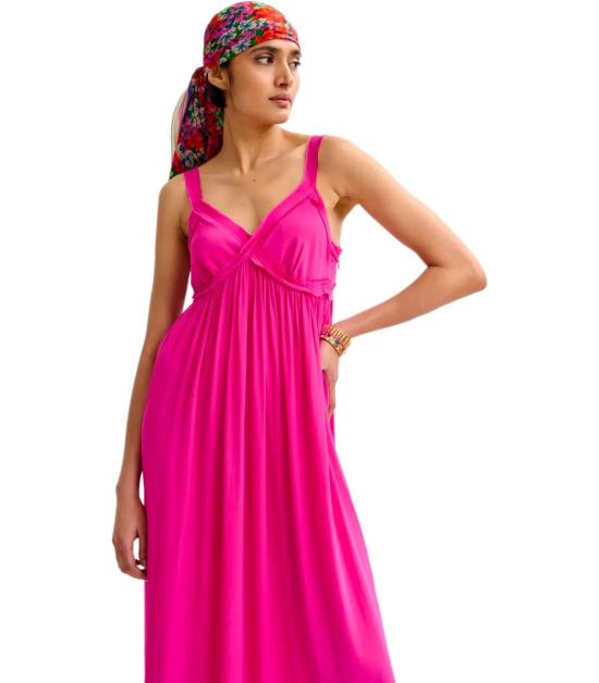 26SS 에센셜앤트워프 롱 원피스 JACOBEAN ML39 34 Fuchsia - ESSENTIEL ANTWERP