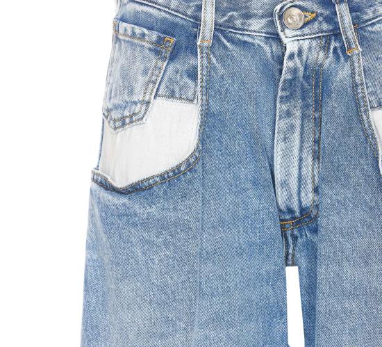 26SS 마르지엘라 컨트래스티드 포켓 스트레이트 진 S51LA0052 S30513470 Blue - MAISON MARGIELA