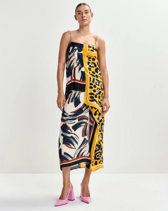 26SS 에센셜앤트워프 미디 스커트 JUANITA J2YO Combo2 yellow ocher - ESSENTIEL ANTWERP