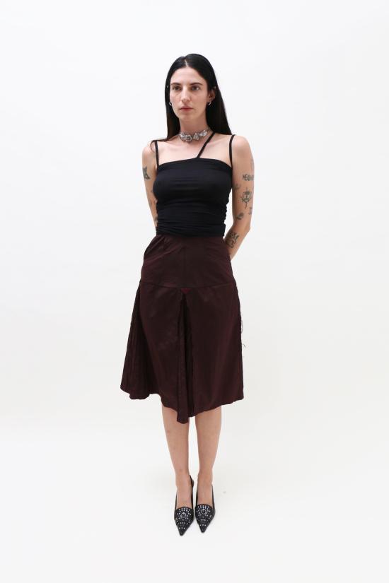  Talia Byre 미디 스커트 탈리아 바이어 펜슬 스커트 버건디 - OTHER BRANDS