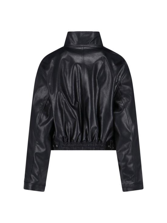  로우클래식 가죽 자켓 로우컷 클래식 스탠드 칼라 재킷 블랙 - LOW CLASSIC