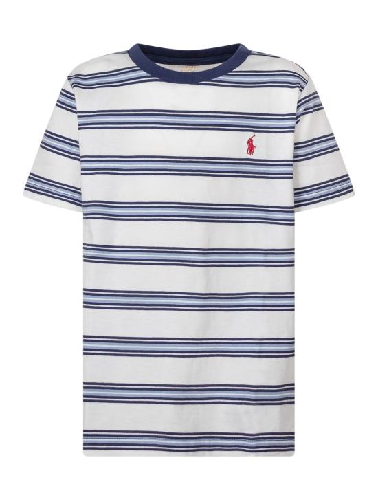 26SS [키즈] 폴로 랄프로렌 티셔츠 322A12297 001 DECKWASH WHITE MULTI