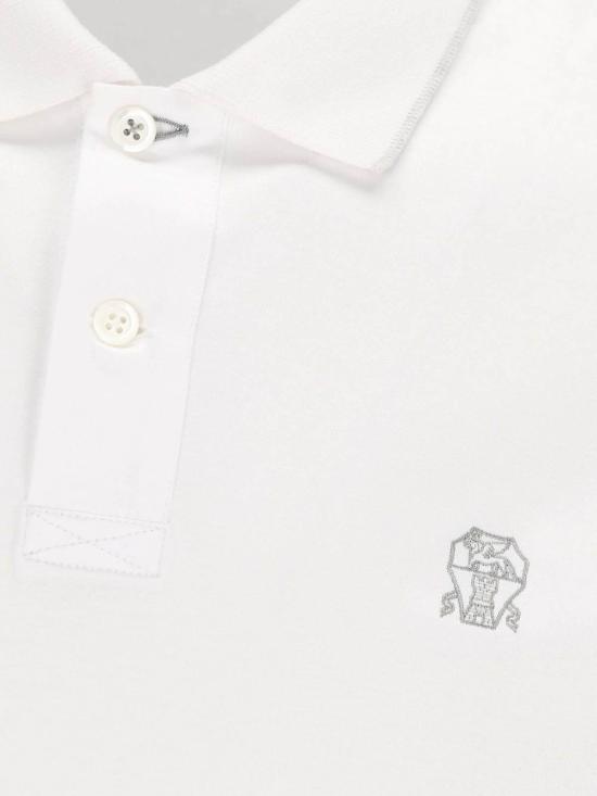 26SS 브루넬로 쿠치넬리 폴로 티셔츠 M0B139779GCW787 White - BRUNELLO CUCINELLI