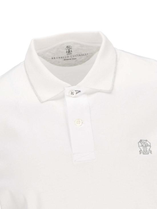 26SS 브루넬로 쿠치넬리 폴로 티셔츠 M0B139779GCW787 White - BRUNELLO CUCINELLI