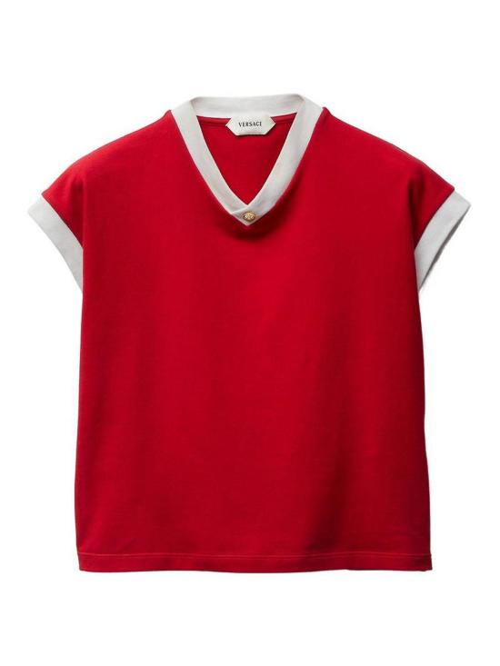 26SS 베르사체 민소매 티셔츠 10236971A178942RC90 Red