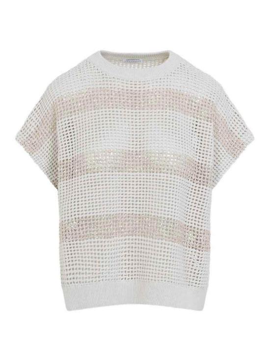 26SS 브루넬로 쿠치넬리 민소매 티셔츠 M58772820CLH85 White