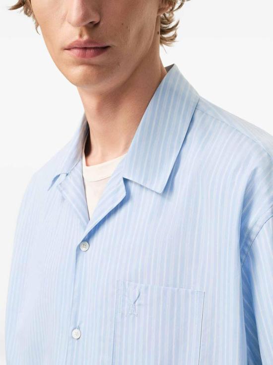 26SS 아미 반팔 티셔츠 HSH833CO02194844 Blue - AMI