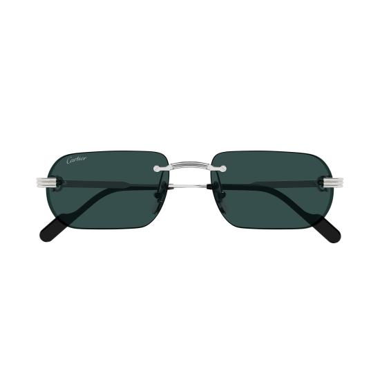26SS 까르띠에 선글라스 CT0577S 002 SILVER SILVER GREEN - CARTIER