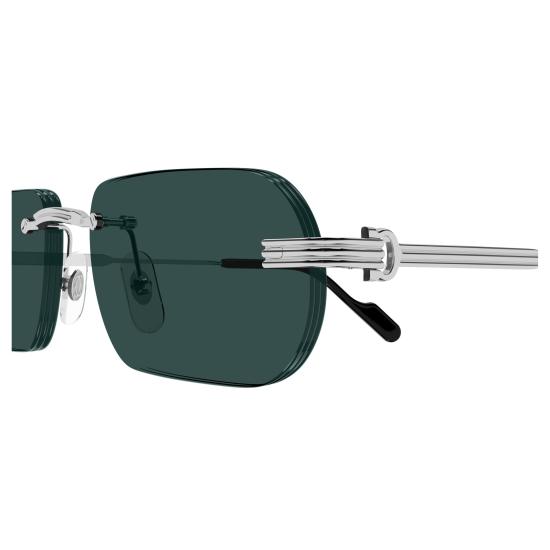 26SS 까르띠에 선글라스 CT0577S 002 SILVER SILVER GREEN - CARTIER