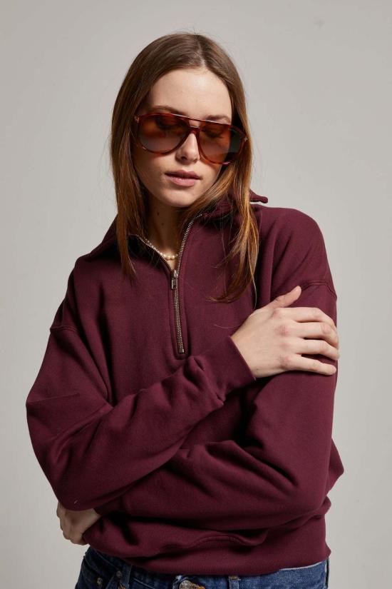  아셀 스웨터 애셔 코디 럭스 수피마 1/4 지퍼 스웨트셔츠 - ASHER