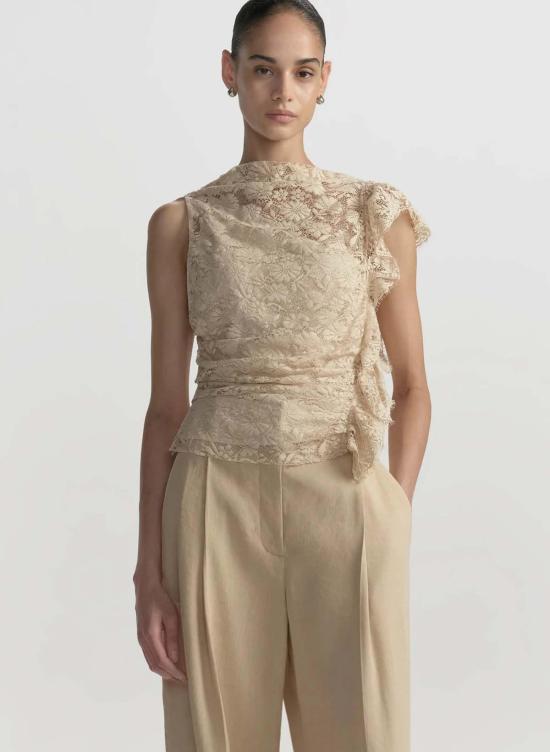  에이엘씨 블라우스 A.L.C. 아스트리드 레이스 탑 크레마 돌체