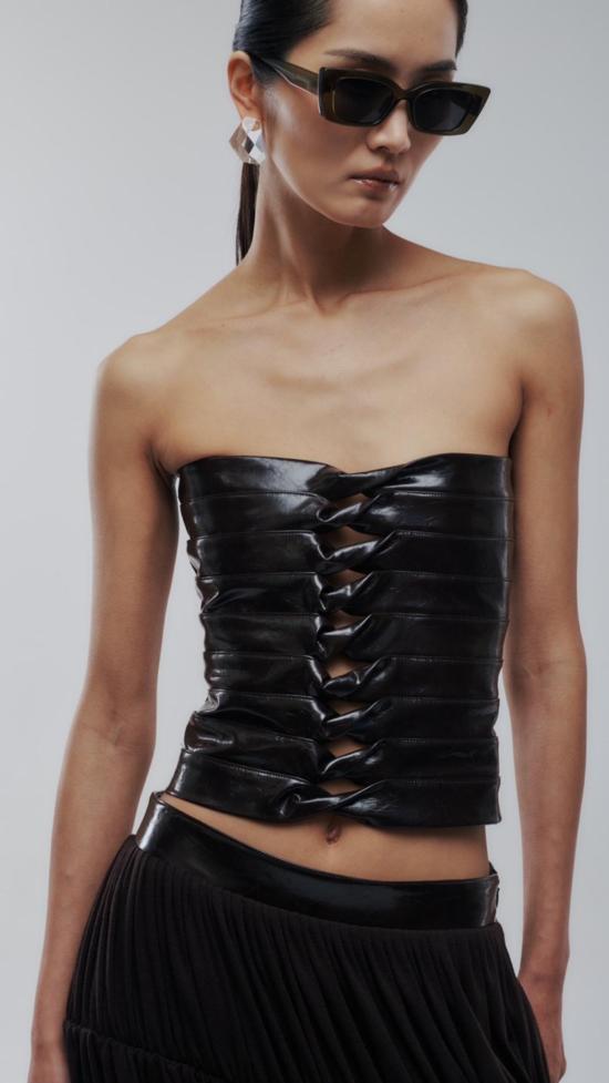  더 엔케이씨 스토어 민소매 티셔츠 NKC 스토어 메이브 코르셋 탑 - The NKC Store