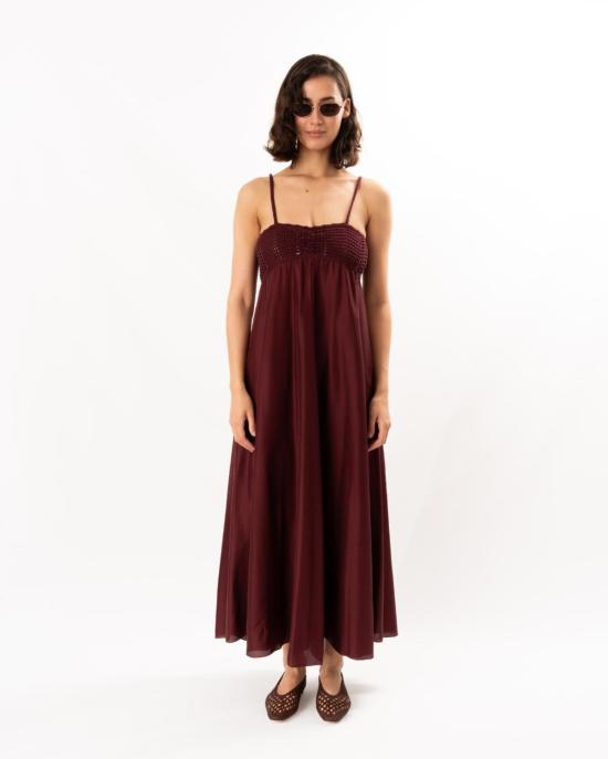  포르테포르테 롱 원피스 Forte Forte 하보타이 실크 크로셰 드레스 루비