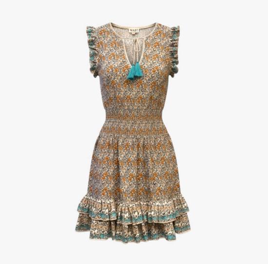  엠에이비이 숏 원피스 M.A.B.E Jaci 프린트 드레스 멀티