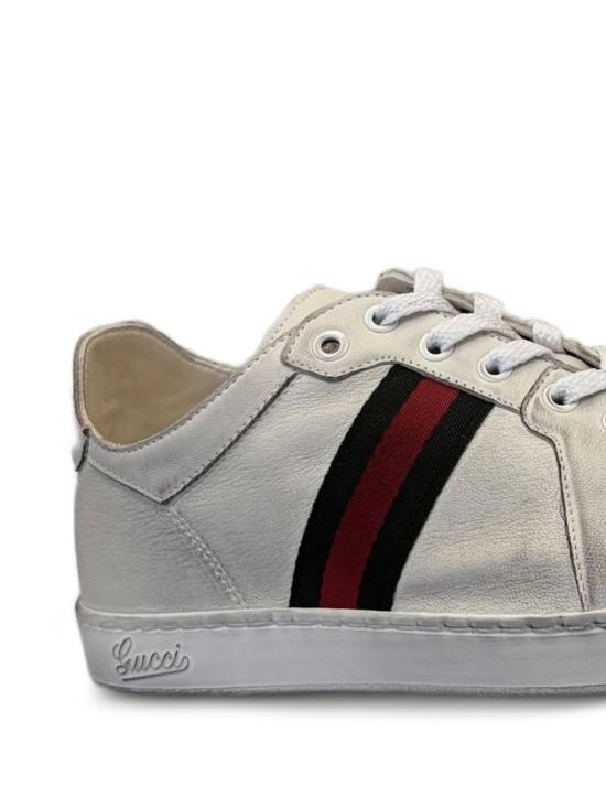  구찌 스니커즈 스트레치 가죽  화이트 - GUCCI