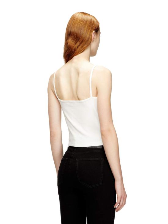  디젤 민소매 티셔츠 코튼 탱크탑 화이트 - DIESEL