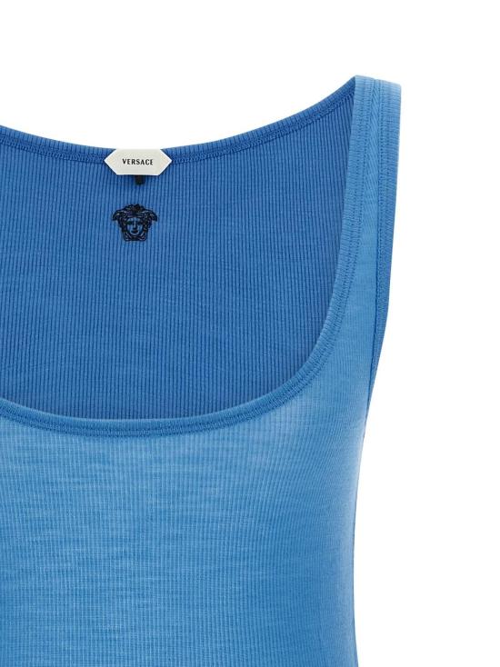  베르사체 민소매 티셔츠 메두사 탱크탑 라이트 블루 - VERSACE