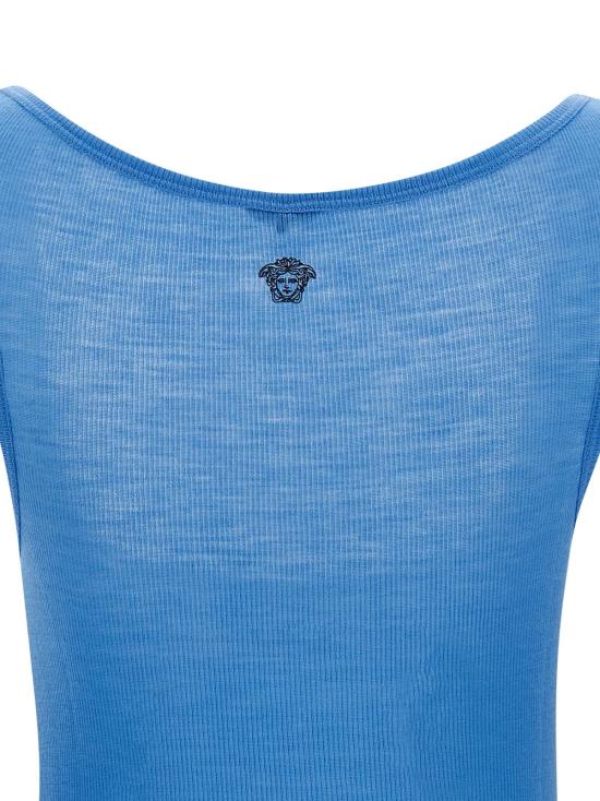  베르사체 민소매 티셔츠 메두사 탱크탑 라이트 블루 - VERSACE