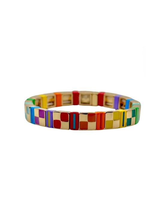  라 루미에르 뉴욕 팔찌 레인보우 체커
