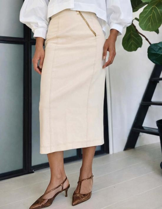  예세이트 미디 스커트 예삿 페키르 스커트 인디고/바닐라/차콜/썬키스 인디고