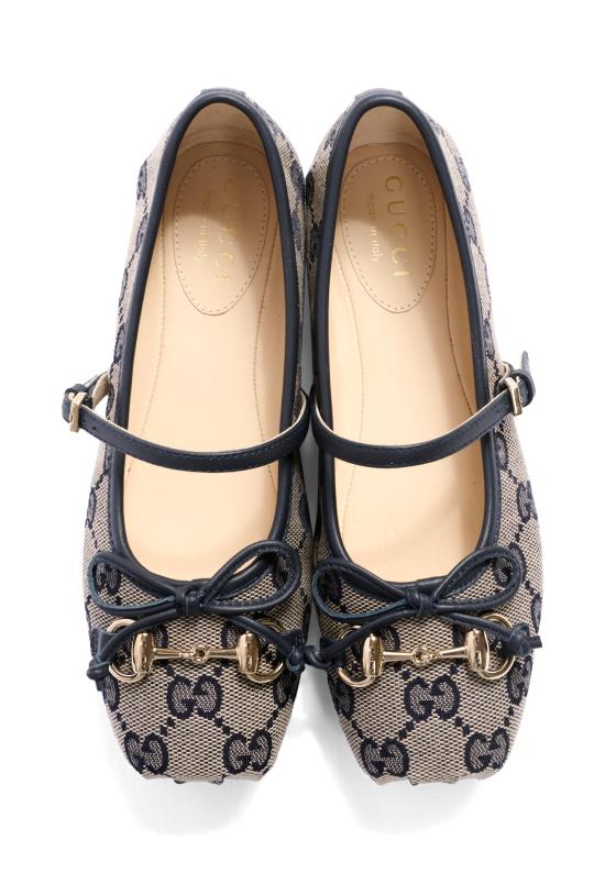 26SS [키즈] 구찌 플랫 슈즈 856590 HWK20 4041 BEIGE - GUCCI