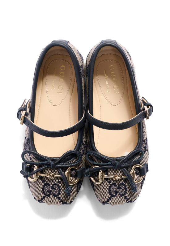 26SS [키즈] 구찌 플랫 슈즈 856589 HWK20 4041 BEIGE - GUCCI