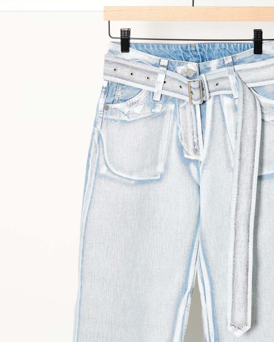  아크네 스튜디오 데님 팬츠 (벨트 포함, 블루/화이트) - ACNE STUDIOS