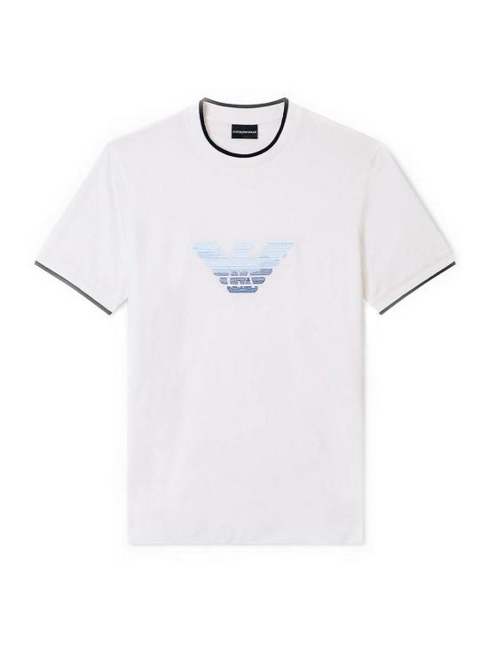 26SS 엠포리오 아르마니 반팔 티셔츠 EM005271AF10017U0003 White