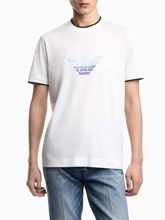 26SS 엠포리오 아르마니 반팔 티셔츠 EM005271AF10017U0003 White - EMPORIO ARMANI