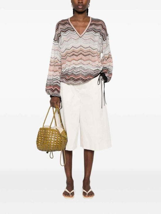 26SS 미소니 블라우스 DS26SJ0FBK01H9SM9ZV Beige - MISSONI