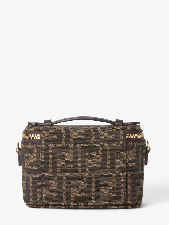 26SS 펜디 배니티 FF 자카드 패브릭 미니백 8BS108AFPM F1GL7 Brown - FENDI