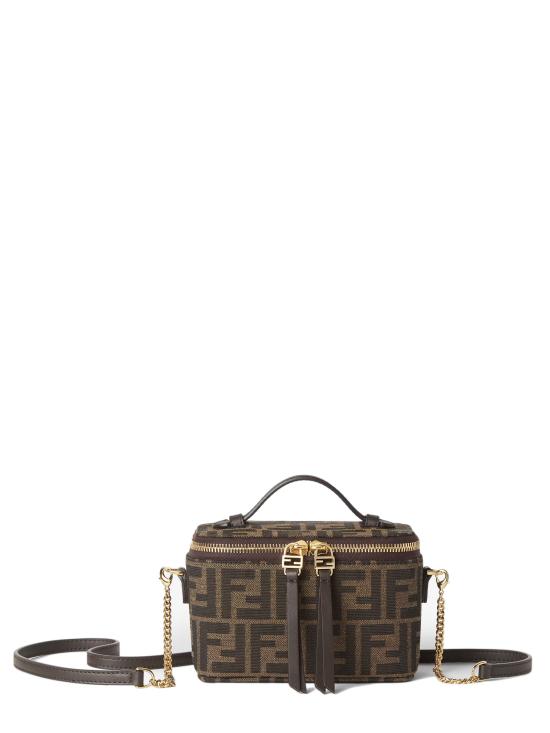 26SS 펜디 배니티 FF 자카드 패브릭 미니백 8BS108AFPM F1GL7 Brown