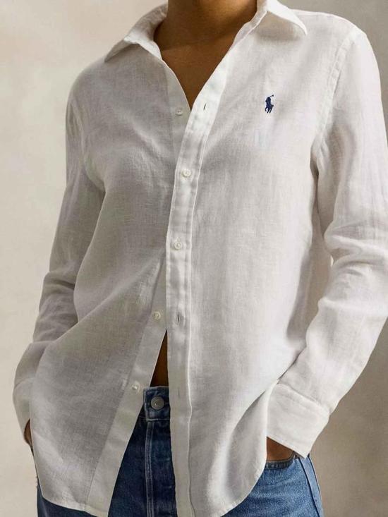 26SS 폴로 랄프로렌 포니 자수 리넨 셔츠 (211970730009) 211970730518 White - POLO RALPH LAUREN
