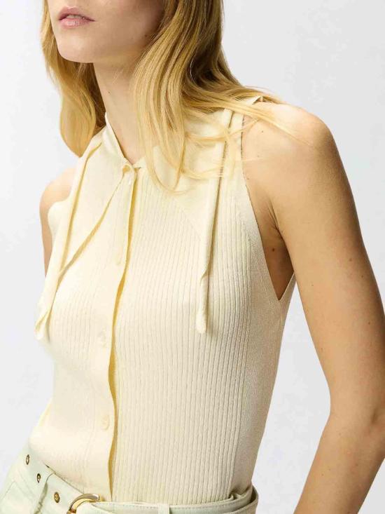 26SS 핑코 민소매 티셔츠 106315A347C04 Beige - PINKO