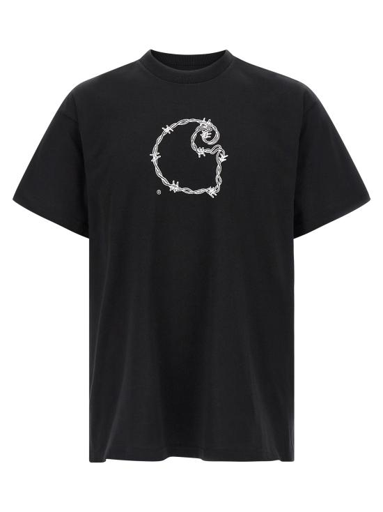 26SS 칼하트 WIP 숏슬리브 바브와이어 C 티셔츠 I03623789XX Black