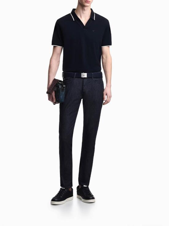 26SS 엠포리오 아르마니 폴로 티셔츠 EM005852AF12955UB118 Blue - EMPORIO ARMANI
