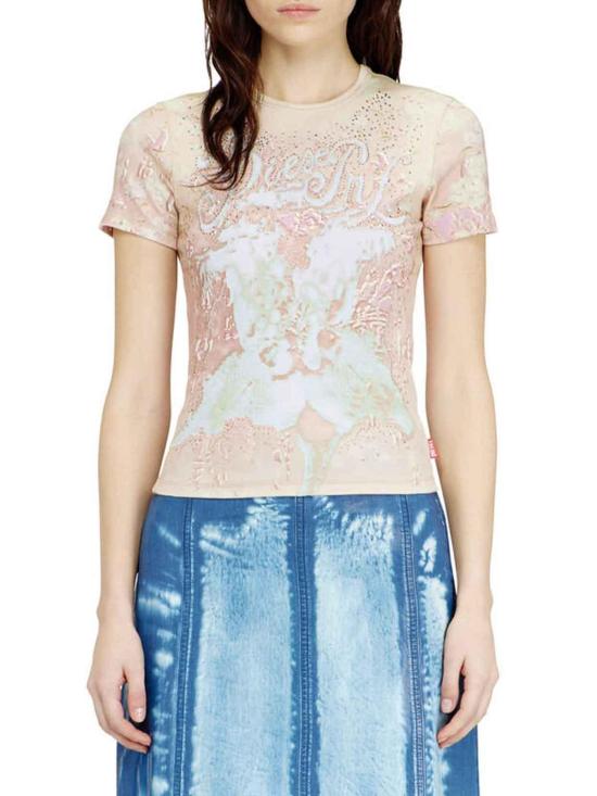 26SS 디젤 반팔 티셔츠 A235380BKCK34VA Multicolour - DIESEL