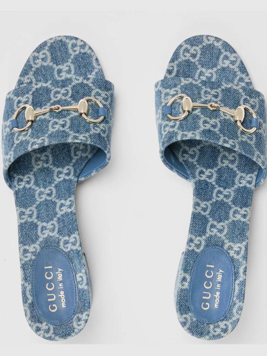 26SS 구찌 홀스빗 슬라이드 샌들 854882FAFGT 4746 Blue - GUCCI