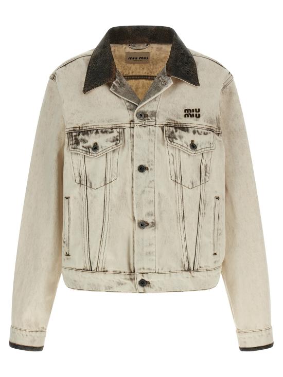 26SS 미우미우 데님 자켓 GWB273SOOO183TF0009 Gray