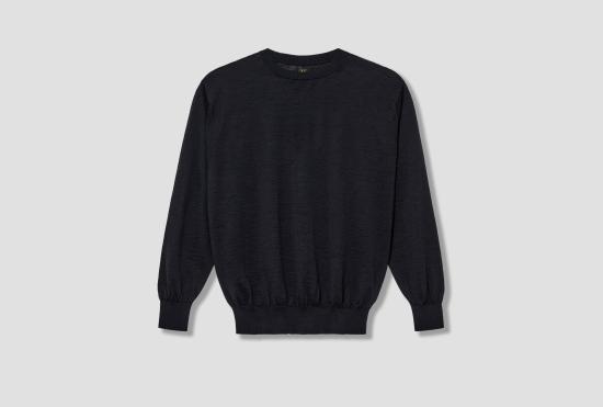 26SS 바토너 스웨터 CHOMA 크루넥 긴팔 티셔츠 BN-26SM-058 네이비