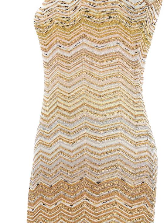 26SS 미소니 롱 원피스 DS26SG1GBK01H9 LIGHT GOLD TONES SM9ZU - MISSONI