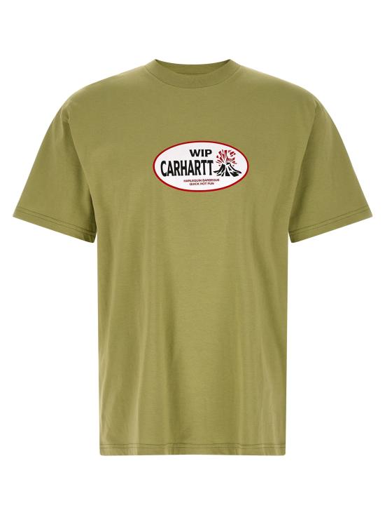 26SS 칼하트 WIP 숏슬리브 할리퀸 BBQ 티셔츠 I0362453IEXX Green
