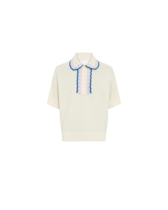  몰리 스웨터 Molli Duc 니트 탑 내추럴/블루 멀티