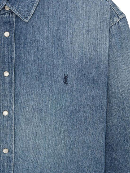 26SS 생로랑 셔츠 862246Y29YA 4428 Horizon blue - SAINT LAURENT