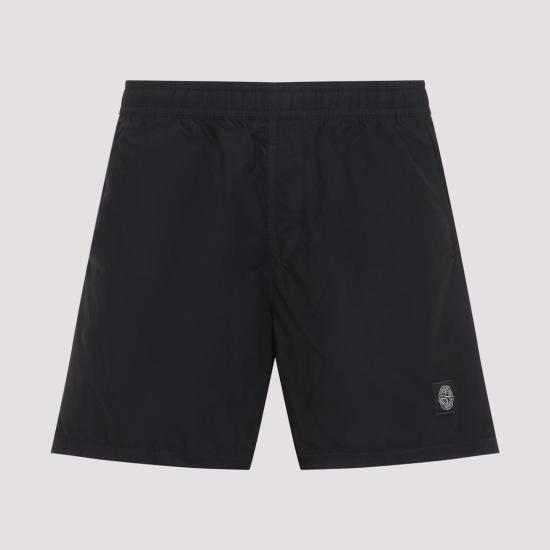  스톤 아일랜드 숏팬츠 폴리아미드 반바지 블랙 - STONE ISLAND