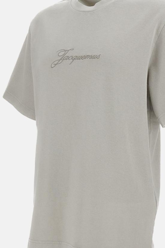  자크뮈스 반팔 티셔츠 르 티셔츠 피그멘토 티셔츠 그레이 - JACQUEMUS